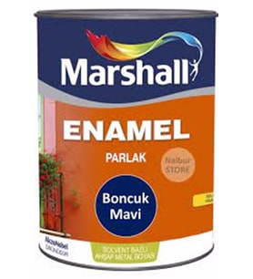 ENAMEL SOLVENT BAZLI AHŞAP-METAL BOYASI PARLAK BONCUK MAVİ 0,75LT