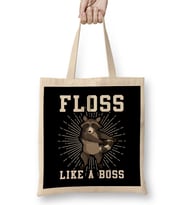 Raccoon Floss Like A Boss Bez Çanta Uzun Saplı