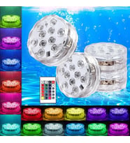 RGB SUBMERSİBLE LED LİGHT IP68 REMOTE CONTROL 16 COLORS SU GEÇİRMEZ DEKOR DİSK IŞIK RGB KUMANDALI RENKLİ LED IŞIK YILBAŞI IŞIKLARI NOEL IŞIKLARI