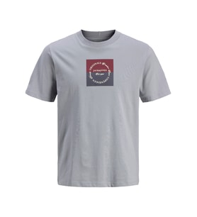JACK JONES Erkek Bisiklet Yaka Tişört 12290856 (Gri)