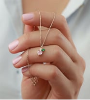 Saklı Takı 925 Ayar Gümüş Elma Kolye