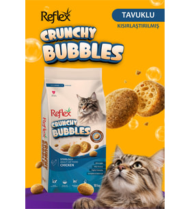 Reflex Crunchy Bubbles Kısırlaştırılmış Tavuklu Yetişkin Kedi Maması 10 kg