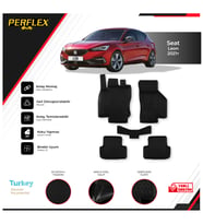 Seat Leon 2021+ 3D Havuzlu Paspas (Siyah - Beyaz)