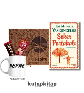 Kutupkitap İsimli Kupa Kahve Kişiye Özel Not Şeker Portakalı Kitap Hediye Seti