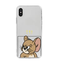 Iphone XS MAX Uyumlu Tom ve Jerry Tasarımlı Şeffaf Telefon Kılıfı