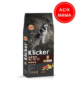 Klicker Kuzulu Yetişkin Köpek Maması 1 Kg AÇIK
