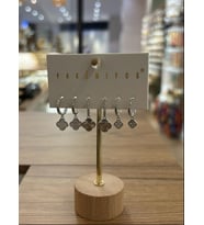Yakemiyou Silver Taşlı Halkalar Altılı Küpe