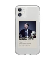 Iphone 11 Uyumlu Hannibal Lecter Minimalist Poster Desenli Şeffaf Telefon Kılıfı