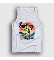 Presmono Unisex Beyaz The Way Of Life Sörf Surf Surfing Atlet 514533tt