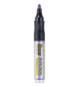 Brons Akrilik Marker 4 mm Yuvarlak Uç Mor 
