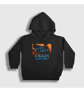 Presmono Unisex Çocuk Siyah Tour Eagles Kapüşonlu Sweatshirt 145262tt
