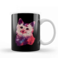 Cute Galactic Cat Space Exploration Kitten Kupa Bardak Porselen