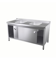 Vital  VCT-ECD-146 Çalışma Tezgahı Çift Evyeli Dolaplı