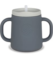 TUM 3 bölmeli içecek bardağı, bebek bardağı - 250 ml, gri