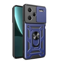 Xiaomi Redmi Note 13 Pro Plus 5G Uyumlu Kılıf Magnetik Standlı Kamera Korumalı Zore Sürgülü Vega Kapak