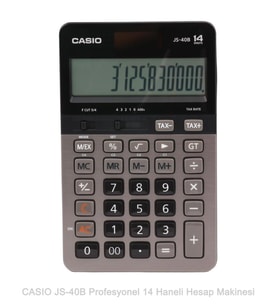 Casio JS-40B Profesyonel 14 Hane Masa Üstü Hesap Makinesi