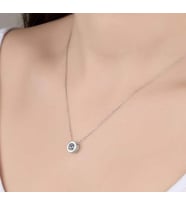 SWAROVSKİ TAŞLI DAMLA TEK TAŞ 925 AYAR GÜMÜŞ KOLYE