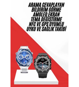 Akıllı Saat 1.62 İnç Ultimate Nabız Sensörlü Sesli Görüşme Yapabilen