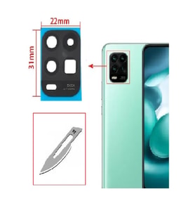 Tkgz Xiaomi Mİ 10 LİTE Arka Kamera CAM Lensi + Bistüri Ucu
