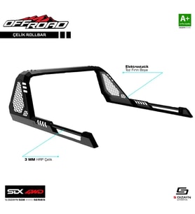 S-Dizayn SDX 4WD Off Road VW Amarok 2 Çelik Roll Bar V1 2023 Üzeri