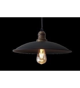Retro Metal Sarkıt Avize Dekoratif Rustik Tekli Sarkıt (Burnt Olive)