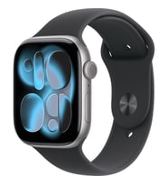 Apple Watch Series 11 Gps, 42 mm uzay grisi Alüminyum kasa ve Siyah Spor kordon - m/l