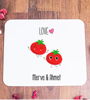 Kişiye Özel Sevimli Domatesler Mouse Pad