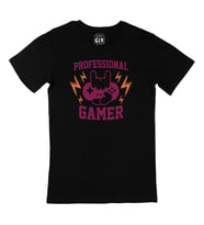 Mor Professional Gamer Siyah Tişört