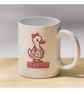 Ducktor Yazılı Hemşire Ördek Baskılı Porselen Kupa - Sağlık Çalışanlarına Hediye Kupa