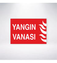 Yangın Vanası 21x28 Arkası Yapışkanlı Levha