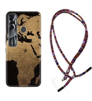 Tecno Spark 6 6 Go 8C 8 Pro 7 7 Pro Kılıf Boyun Asklı Rasta Silikon Map Planet 1656