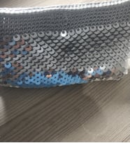 El örgüsü Pullu Portföy, Abiye Çanta (Silver)