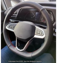 Volkswagen Golf 8 Caddy 2022-2026 Araca Özgü Direksiyon Kılıfı F1 OLMAYAN DİREKSİYONLARA UYGUNDUR