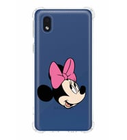 Samsung Galaxy A01 Core  Köşe Korumalı Antişok Kapak Minnie Mouse Tasarımlı Şeffaf  Kılıf