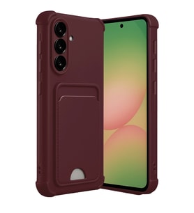Samsung Galaxy A56 Kılıf Kelvin Kartvizitli Silikon - Bordo