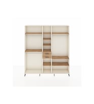 Arges Gardrop 10 Raflı 2 Çekmeceli 3 Askılı 220x30x243 Aytaşı-Çam