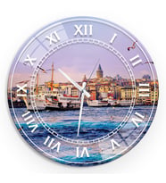 İstanbul Cam Saat - 60 cm