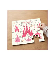 Prenses Tacı - Şato - Kale Tasarımlı 24 Parça Ahşap Çocuk Puzzle MPK0268