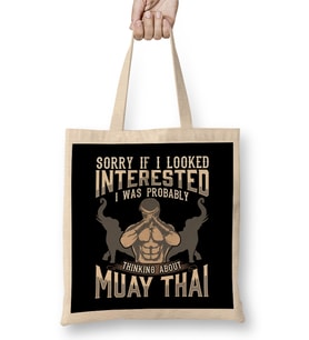 Sorry I Was Thinking About Muay Thai MMA Bez Çanta Uzun Saplı