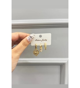 KALPLİ ve DÜZ ÜÇLÜ ZİRKON KÜPE