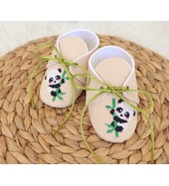 Kişiye Özel İsimli Bebek Ayakkabısı - Panda