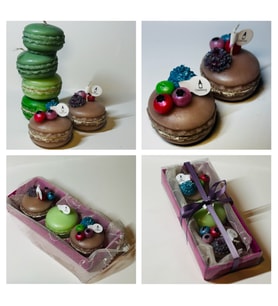PARİS MACARON MUM (Vizon - Yeşil)