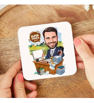 Kişiye Özel Müthiş Ceo Erkek Karikatürlü Bardak Altlığı