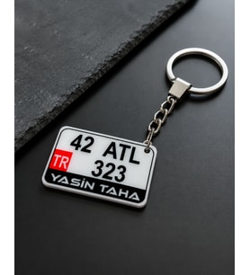 Kişiye Özel Pleksi Motorsiklet Plaka Anahtarlık