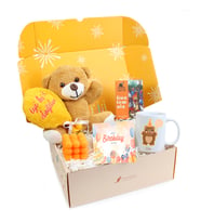 Peluş Ayıcık & Kupa & Mum & Filtre Kahve Hediye Kutusu