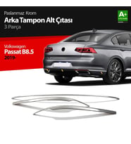 Drs Tuning Passat Uyumlu B8.5 Krom Arka Tampon Alt Çıtası 3 Parça 2019 Ve Üzeri