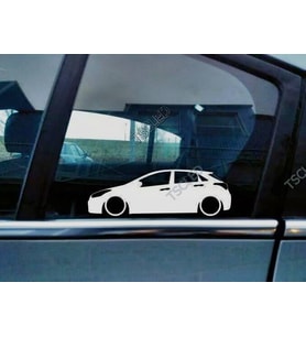 i30 2nd gen Kelebek Cam Oto Sticker 17 CM 2 Adet