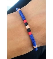 Lapis Mercan Oniks Taşlı 925 ayar Gümüş Rose Bileklik