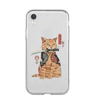 Iphone XR Uyumlu Catana Kedi Tasarımlı Şeffaf Telefon Kılıfı