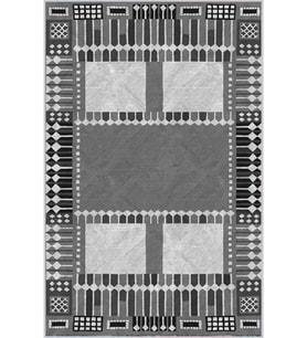 Eliana Home Baskılı, Yıkanabilir Kaymaz Taban Salon Halısı LNA1381-HT939 100x150 cm (Gri)